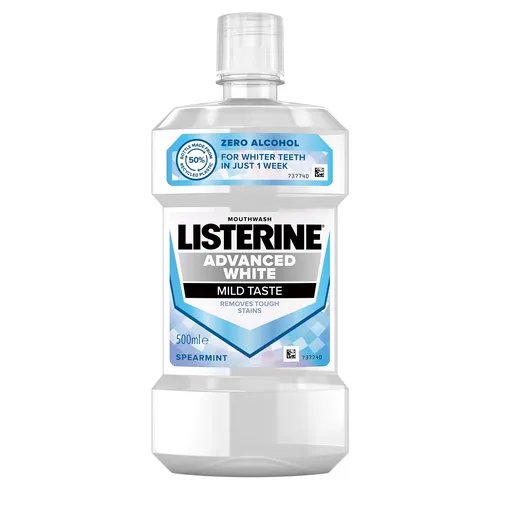 Listerine Apă de gură cu efect de înălbire Advanced White Mild Taste 500 ml