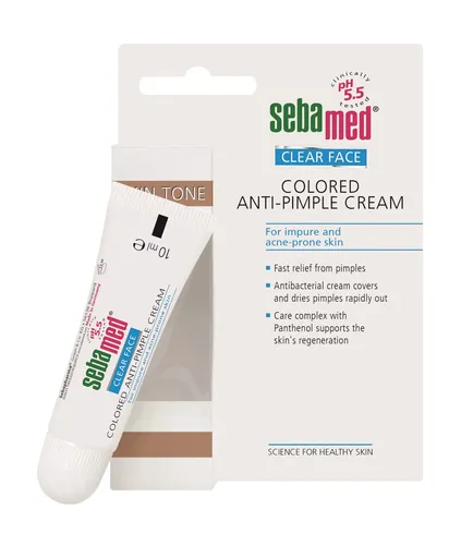Sebamed Crema tonifianta pentru acnee Face clar (Coloured Anti-Pimple Cream) 10 ml