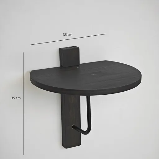 Raft de perete, Hanah Home, Reve, 35x35 cm, Antracit / Negru