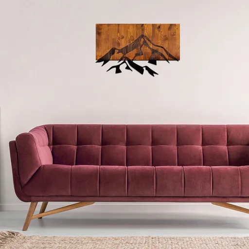 Decoratiune de perete, Dag 1, Dimensiune: 36 x 58 cm, Nuc / Negru