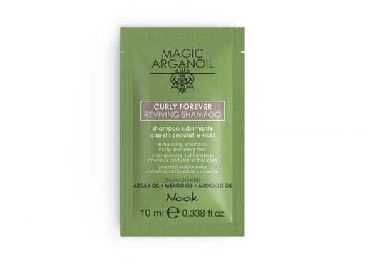 Sampon Revigorant pentru Par Cret si Ondulat, Mostra - Nook Magic ArganOil Curly Forever