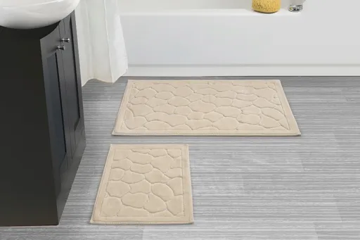 Set covorase de baie, L'essentiel Maison, Cottonkt 000127, Maro deschis