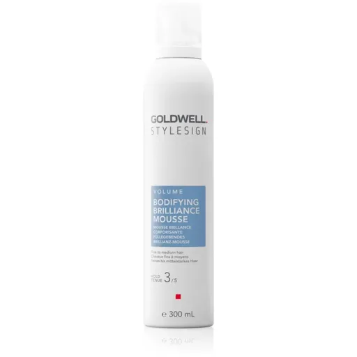 Goldwell StyleSign Bodifying Brilliance Mousse fixativ de păr pentru volum, cu fixare medie pentru o stralucire puternica 300 ml