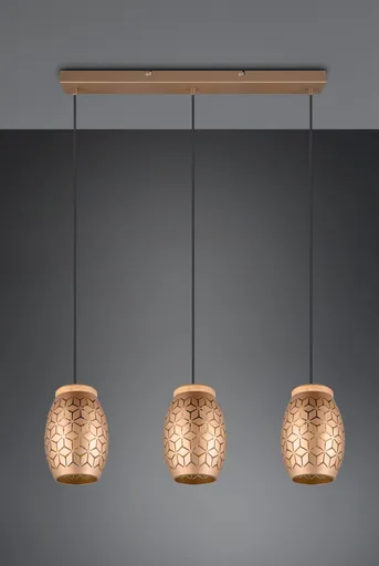 Lustra Bidar, RL, 71x15x150 cm, 28W, 3x E27, metal, aramiu