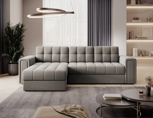 Coltar extensibil reversibil 3 locuri ELTAP, Blenvi, 260x150x82 cm, lemn/poliester, bej