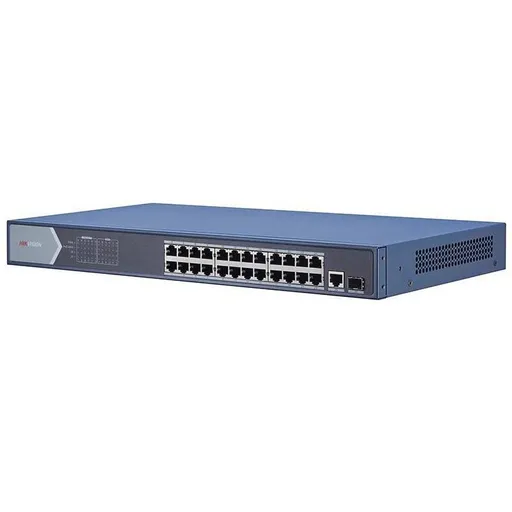 Switch Hikvision DS-3E1526P-EI/M, 24 porturi PoE Gigabit, 1port RJ45 Gigabit, 1 port SFP, 230W putere totala