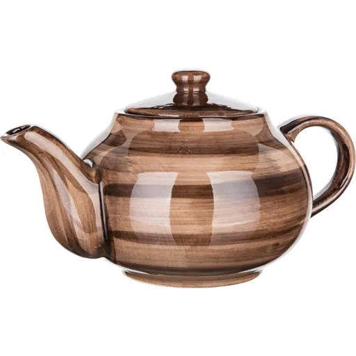 Ceainic de ceramică Banquet PALAS, 0,9 l, maro, maro