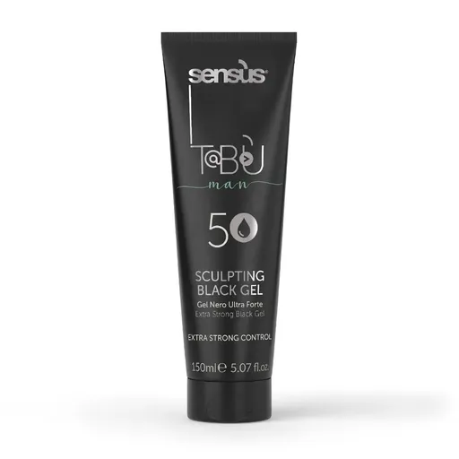 Gel de Par Negru cu Fixare Foarte Puternica Sensus Tabu Man 5 Sculpting Black Gel 150 ml