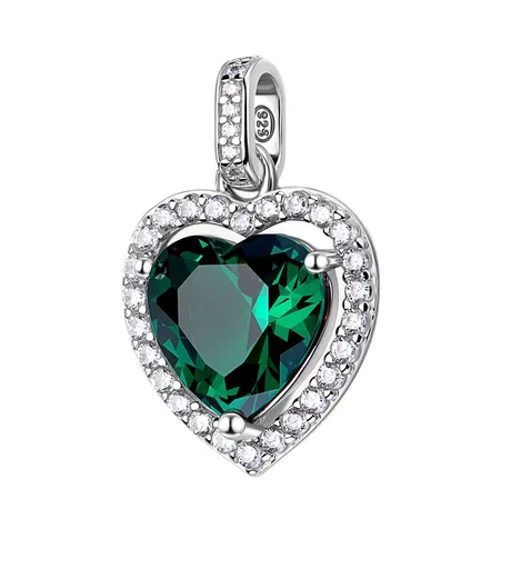 Brosway Pandantiv argintiu în formă de inimă Fancy Life Green FLG144