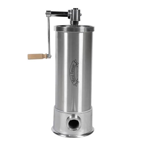 Masina de Umplut Carnati Manual Vertical PRO, 5.5 kg, 6 palnii incluse, Inox, Micul Fermier GF-0827