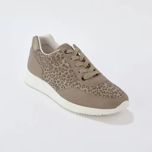 Adidași pentru picioare sensibile, confecționați din material elastic, cu șireturi