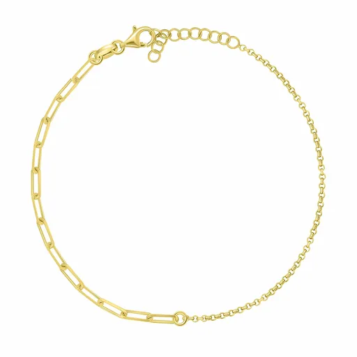 Brilio Silver Lanț fermecător placat cu aur pentru picior ANK115Y