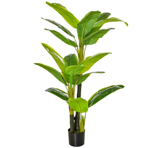 HOMCOM Bananier Planta in Ghiveci Bananier Artificial, Planta Artificiala de Interior si Exterior, 150 cm | Aosom Romania