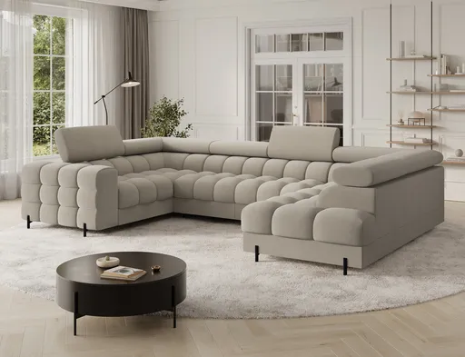 Coltar extensibil dreapta 3 locuri ELTAP, RT-18AU, Fectory, 346x205x93 cm, lemn/poliester, bej