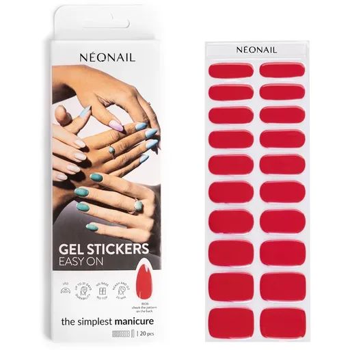 NEONAIL Easy On Gel Stickers folii autocolante pentru unghii cu utilizarea lămpii UV/LED culoare M06 20 buc