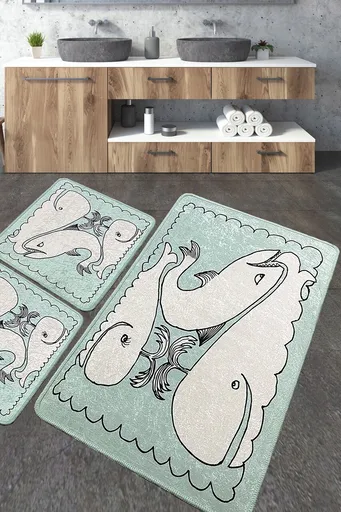 Set covorase de baie, L'essentiel Maison, Helsinki, Poliester, Multicolor