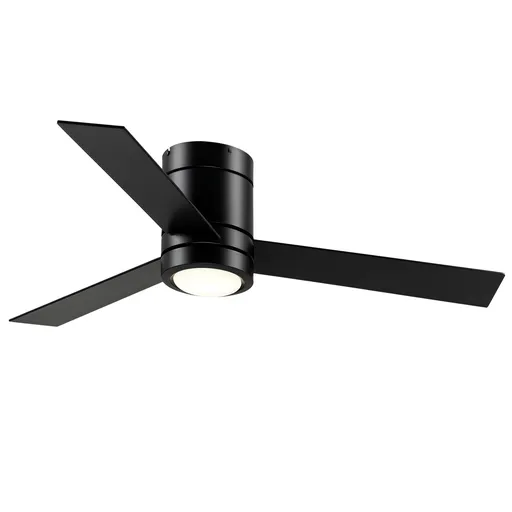 HOMCOM Ventilator de tavan 2 în 1 cu lumina LED 3 viteze silentios - telecomandă - diametru 112 cm, negru | Aosom Romania