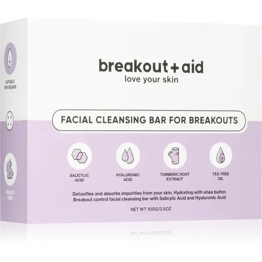 breakout + aid Facial Cleansing Bar săpun pentru piele problematică cu acid salicilic