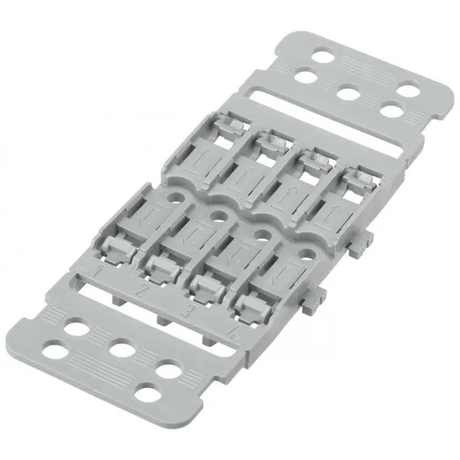 Set 5 bucati suporti pentru 4 cleme prelungire cabluri Wago cu prindere pe sina Wago 221-2504