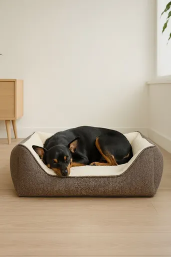 Pat pentru animale de companie, Paws & Whiskers, Zeus 40 x 60, Material exterior: 100% poliester, Maro