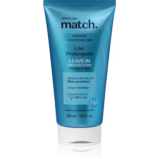 oBoticário Match. Prolonged Smooth balsam fără clătire, cu efect de netezire 150 ml