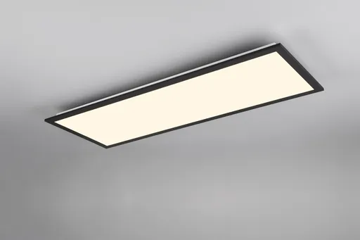 Plafoniera Beta, RL, 80x29.5x5 cm, 31W, 1x SMD, metal, negru mat/alb