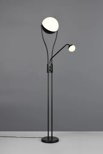 Lampadar Chris, TRIO, 30x180 cm, 18W / 3.8W, 2x SMD, metal, negru mat