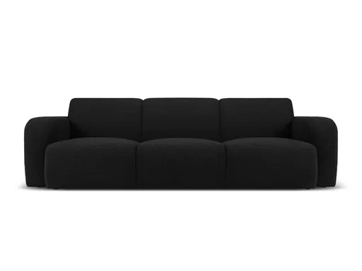 Canapea 3 locuri, Molino-101, Micadoni Home, 235x95x72 cm, tesatura boucle, negru