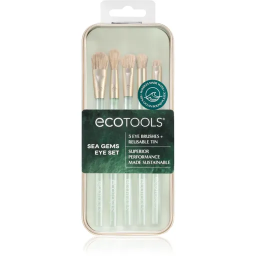 EcoTools Sea Gems Eye Set set de pensule pentru machiajul ochilor