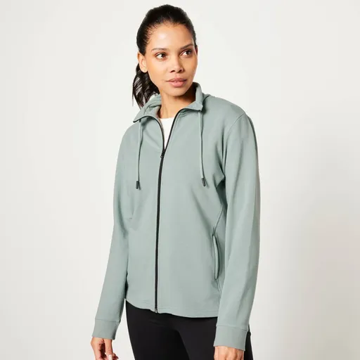 Hanorac Molton cu fermoar și guler înalt