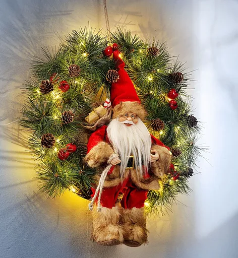 Coronită cu LED Mos Crăciun