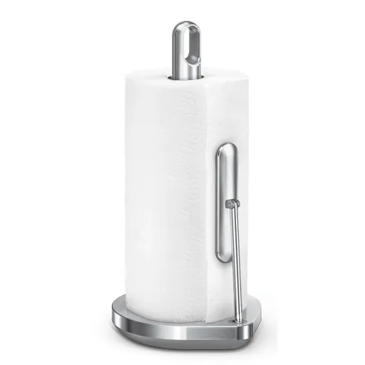 Suport pentru prosoape de hârtie Simplehuman,pentru role 17 cm, oțel inoxidabil periat, argintiu