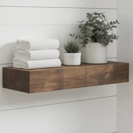 Raft de perete, Hanah Home, Raf271, 13x60x11 cm, Lemn