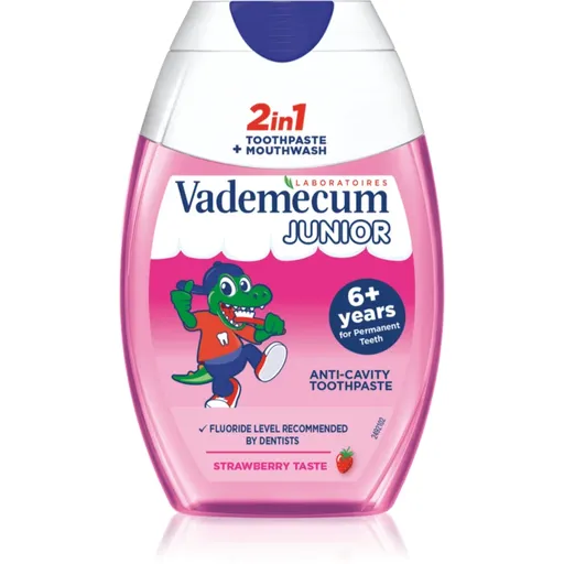 Vademecum Junior 2 in 1 pasta de dinti si apa de gura 2 în 1 pentru copii 6 + ani 75 ml
