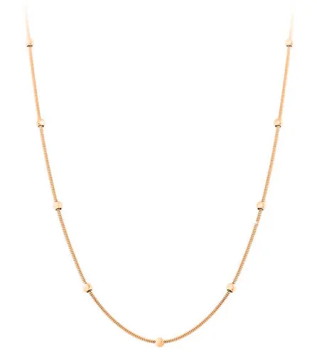 Troli Colier cu bile placat cu aur roz