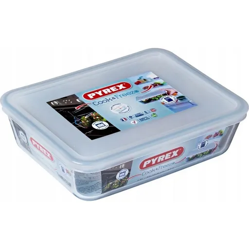 Pyrex Recipient din sticlă Cook & Freeze 1,5 l, 22 x 17 x 6 cm, 1,5 l