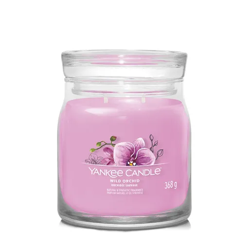 Yankee Candle Lumânare aromatică Signature sticlă medie Orchid 368 g