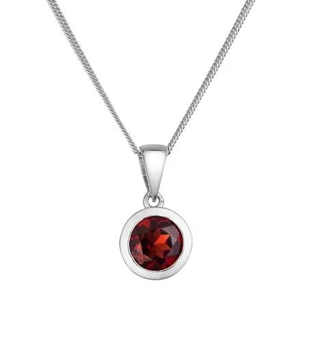 Evolution Group - Pavona Colier elegant din argint cu granat autentic 12081.3