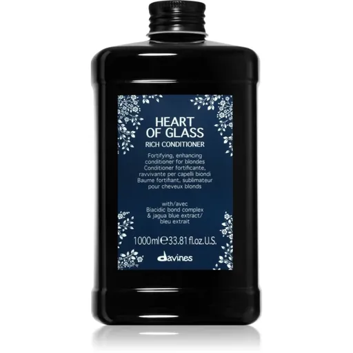 Davines Heart of Glass Rich Conditioner balsam pentru indreptare pentru par blond 1000 ml