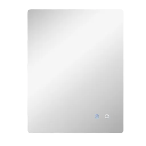 kleankin Oglindă dreptunghiulară de perete LED pentru baie 80 x 60 cm luminozitate reglabilă alb transparent | Aosom Romania