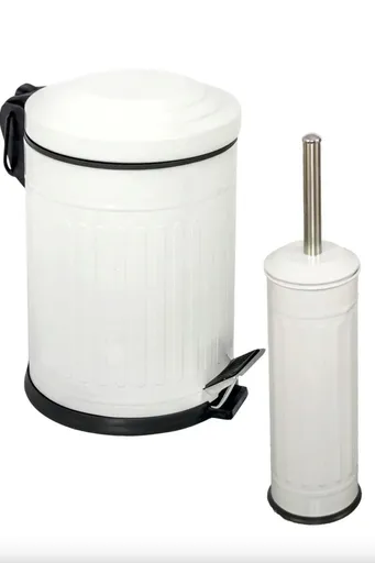 Set de baie, Hermia, 960DYN1929,  Dimensiune pensulă: 38 x 9,5 cm (1 bucată), Alb