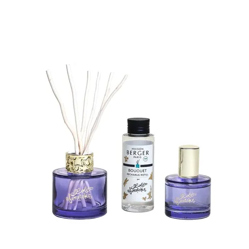 Maison Berger Paris Set cadou Lolita Lempicka mini difuzor violet + reumplere și spray de casă Lolita Lempicka