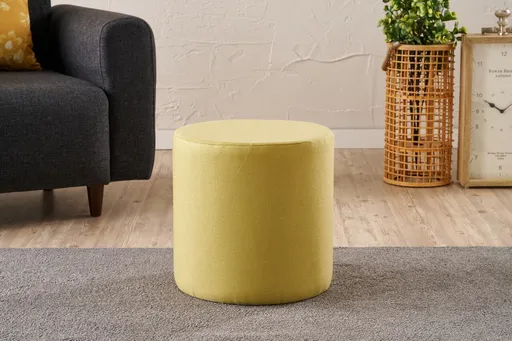 Taburet, Atelier del Sofa, 825BLC5117, Lemn, Galben