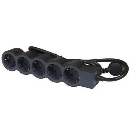 Prelungitor mobil standard 5x2P+T 3m negru Legrand 694564