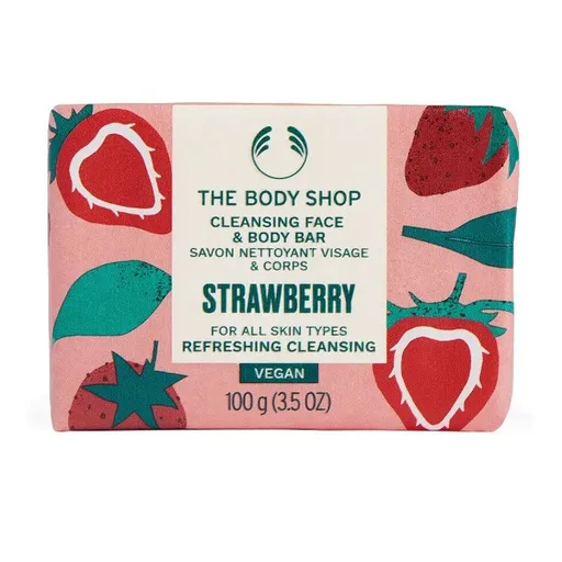 The Body Shop Săpun solid pentru față și corp Strawberry (Cleansing Face & Body Bar) 100 g