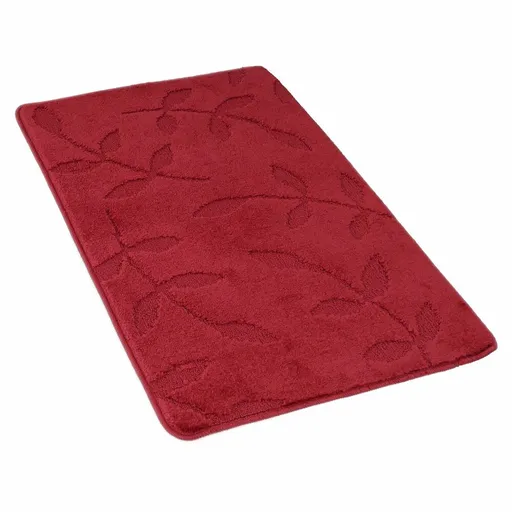 Covoraș de baie Kvalitex Frunze vișiniu, 60 x 100 cm