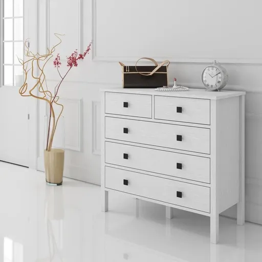 Dulap, Hanah Home, FRN-10061-3, 90x85x40 cm, Maro/Alb