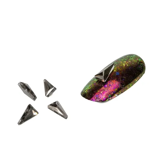 Cristale Unghii Argintiu Nr. 24, Set 5 buc