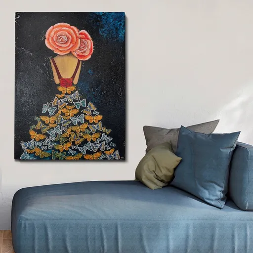 Tablou decorativ, OPG2055504995, Cadru: 100% LEMN (grosime: 3 cm), Multicolor