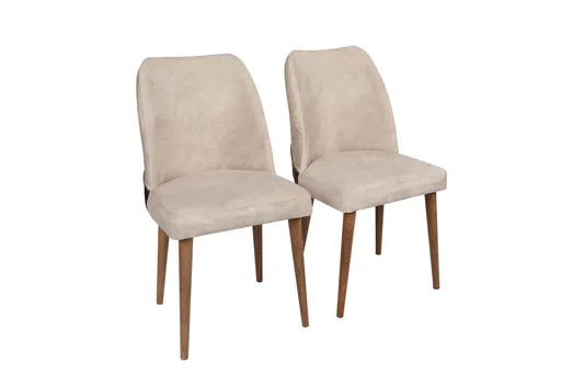 Set scaune 2 piese, Hanah Home, Nova 071 V2, Crema/Nuca